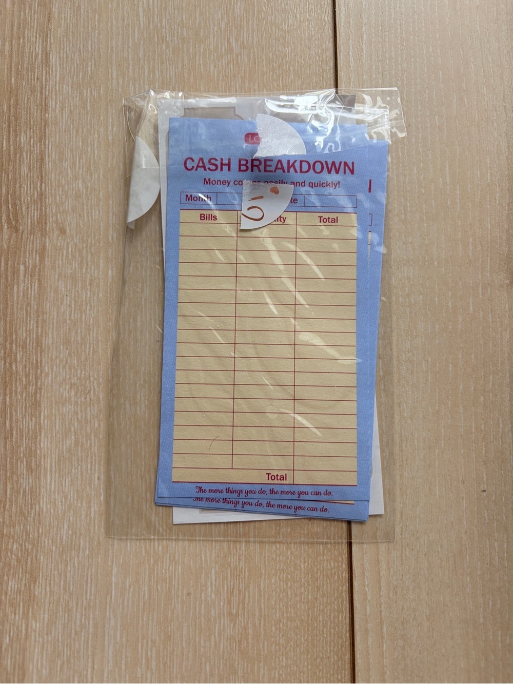 Cash Breakdown saving wallet pad - Picture 4 of 4